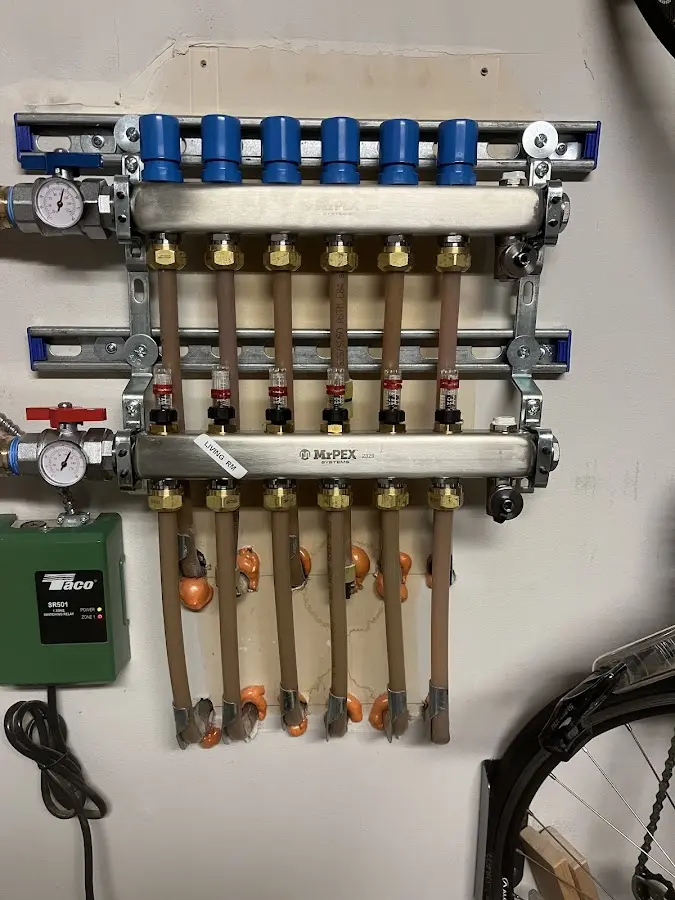 Plumber performing Gas Line Installation at a residential property in West Reading